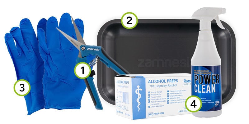 Tools, die man für das Trimmen von Cannabis braucht