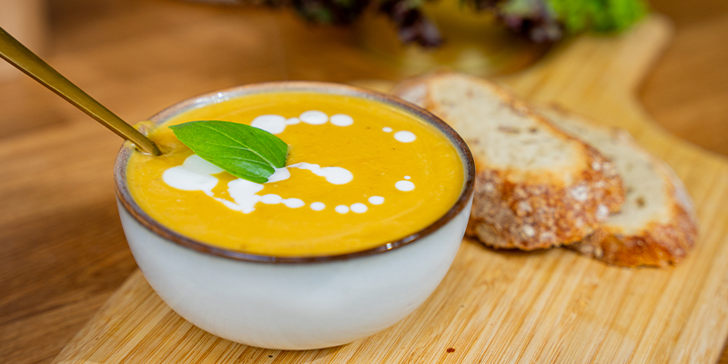 Kürbissuppe mit Bums
