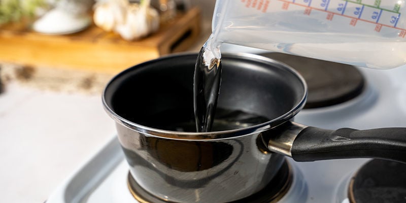 Pour 500ml Of Water Into A Pot