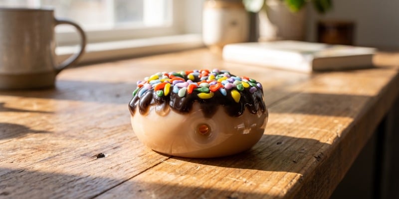 Glass Pipe Donut Bite Me