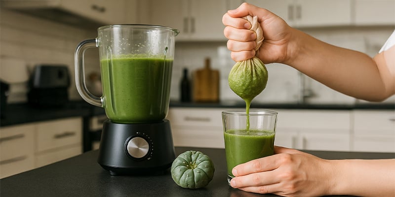 Blended peyote juice