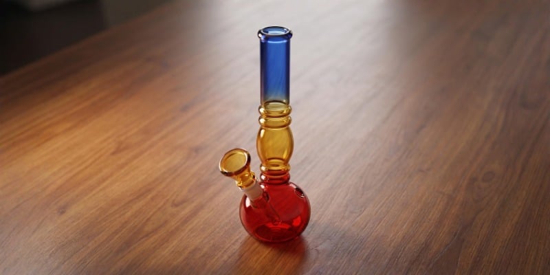 Glass Bong Rasta Straight Glass Bong Rasta Straight
