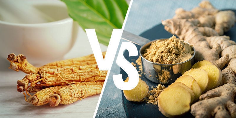 What is the difference between ginseng and ginger?