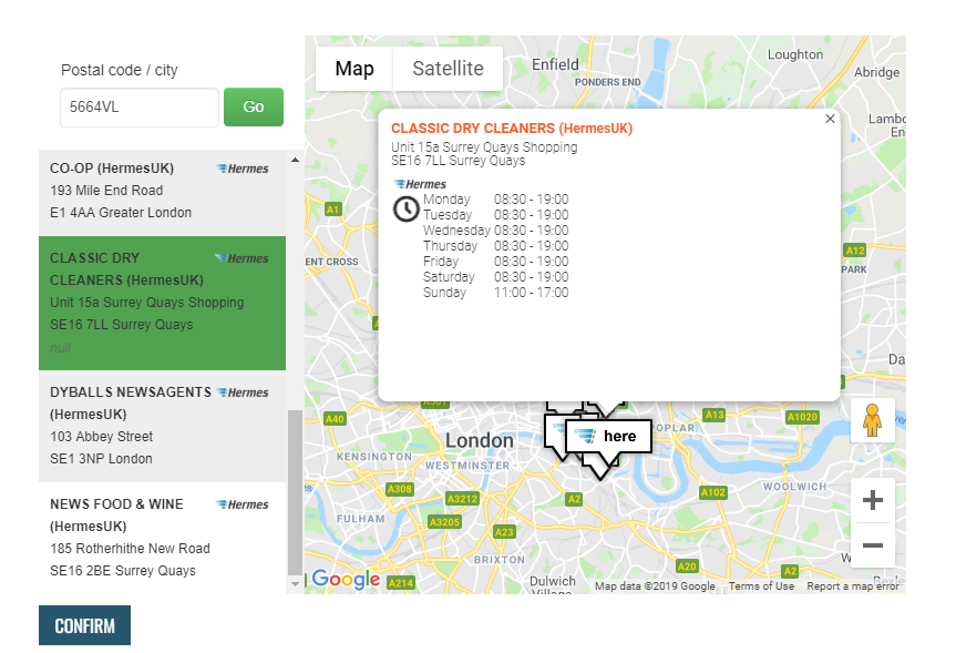 Select your pickup location Select your pickup location