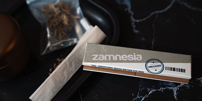 Feuilles À Rouler Zamnesia Non-blanchies King Size + Cartons