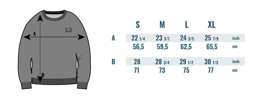 Sweat-shirt Icon Zamnesia Tableau des tailles