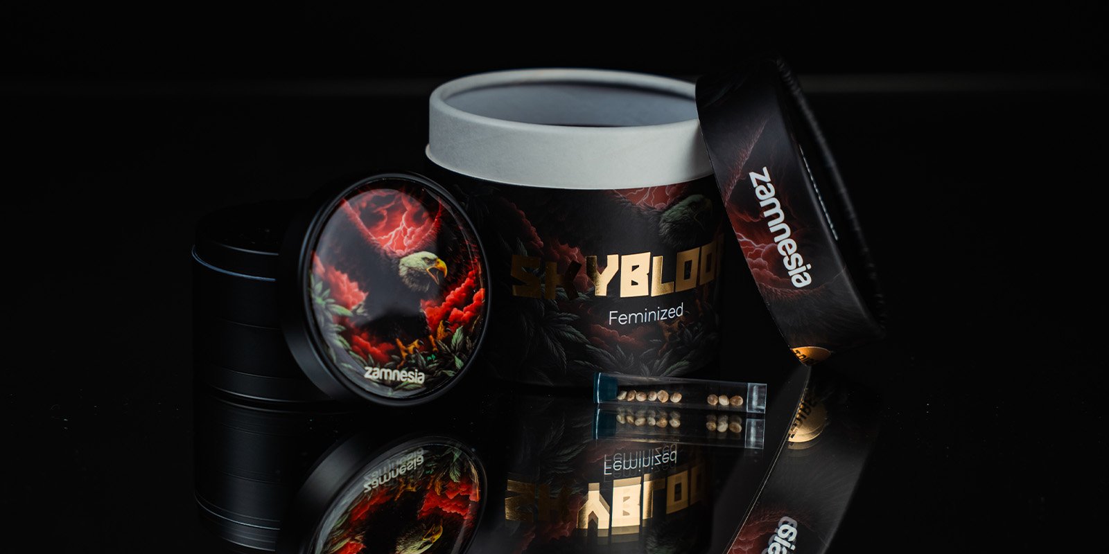 Skyblood - Zamnesia Seeds: Potencia landrace con toques OG