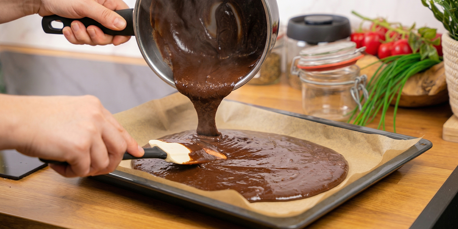 Pour into the tray Pour into the tray