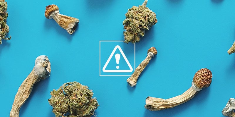 What are the risks of mixing weed with magic mushrooms?