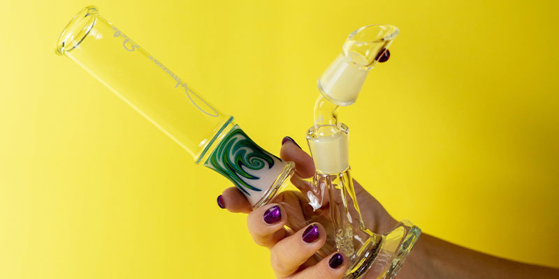 EHLE Glass Dabbing Bong Malachite 