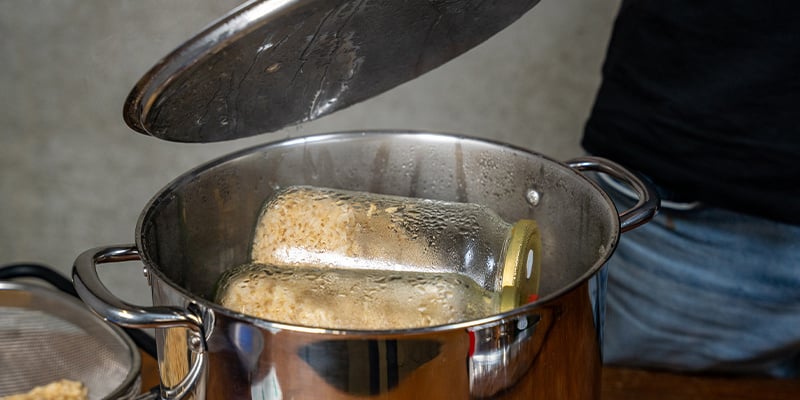 Cook your jars and medium for 60–90 minutes