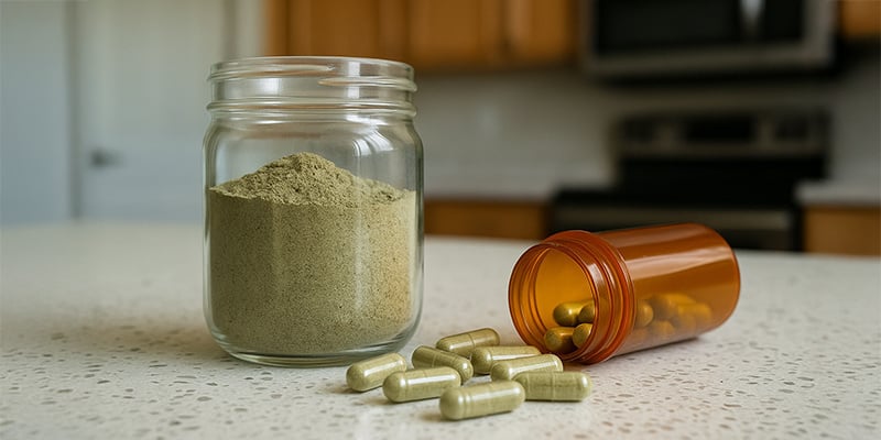 Encapsulated dried peyote (powder form)