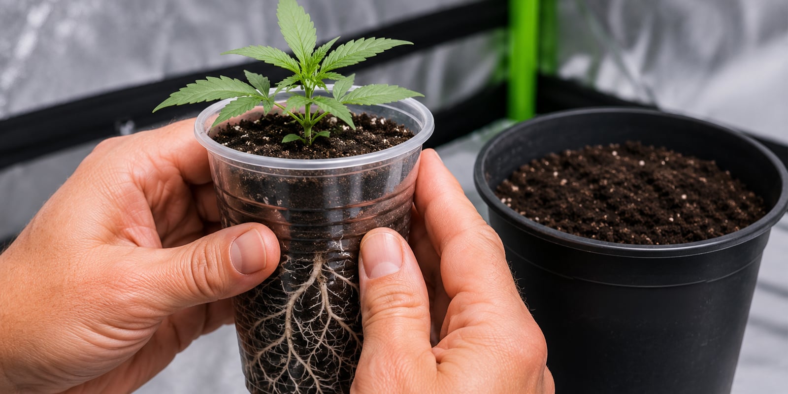 When to transplant cannabis seedlings from solo cups