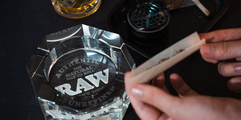 Raw Crystal Glass Ashtray