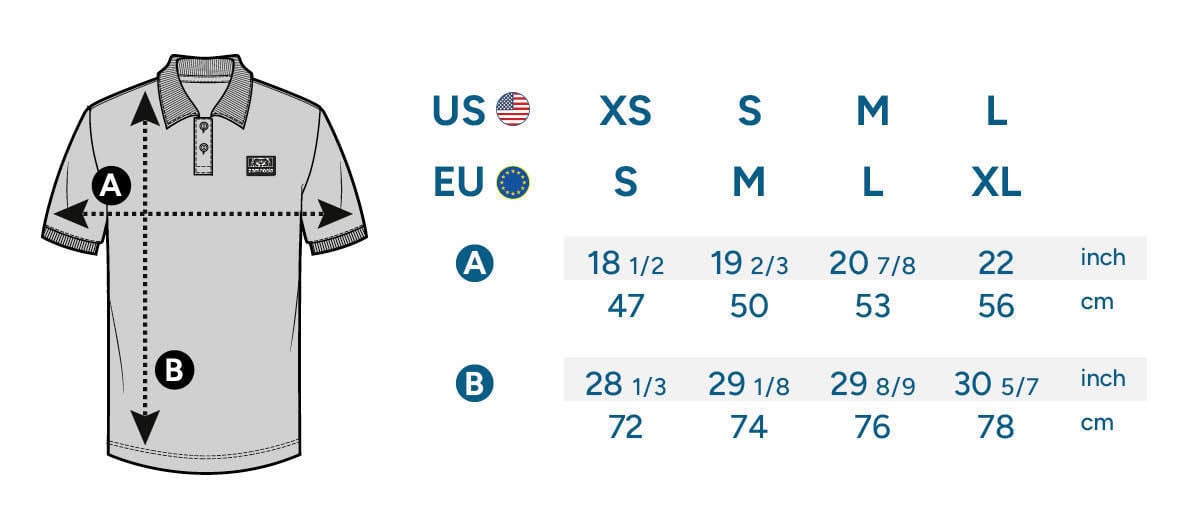 Zamnesia Icon Polo Size table