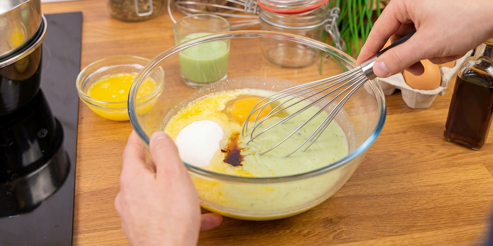 Mix the wet ingredients Mix the wet ingredients