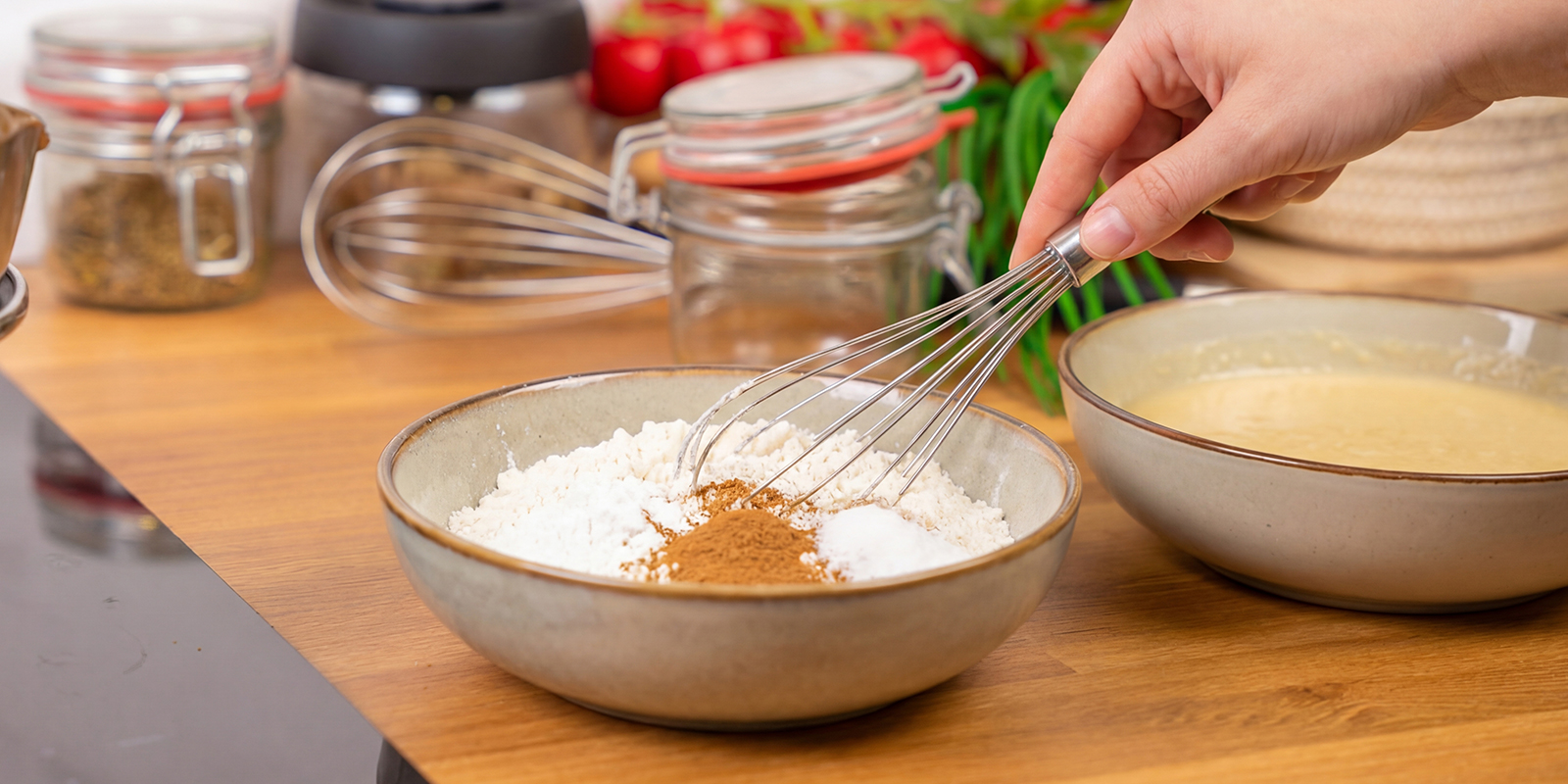 Combine the dry ingredients Combine the dry ingredients