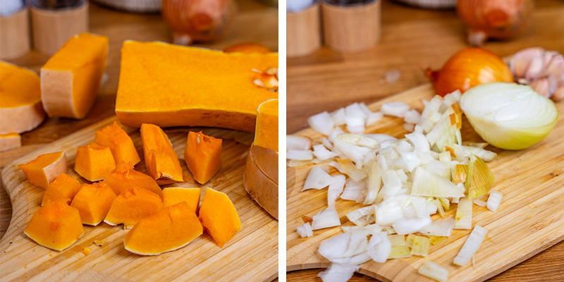 Chop The Butternut Squash, Onion, And Garlic. Set To One Side Chop The Butternut Squash, Onion, And Garlic. Set To One Side