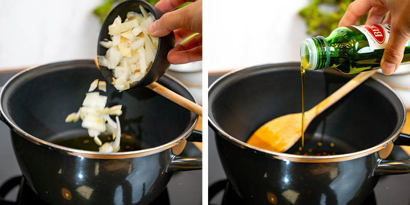 N A Pot, Sauté The Onions In The Coconut Or Olive Oil. Add Garlic In Once The Onions Are Translucent, And Cook Until Fragrant N A Pot, Sauté The Onions In The Coconut Or Olive Oil. Add Garlic In Once The Onions Are Translucent, And Cook Until Fragrant